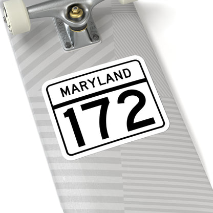 MD Route 172 (Maryland) (Road Sign) STICKER Vinyl Kiss-Cut Decal
