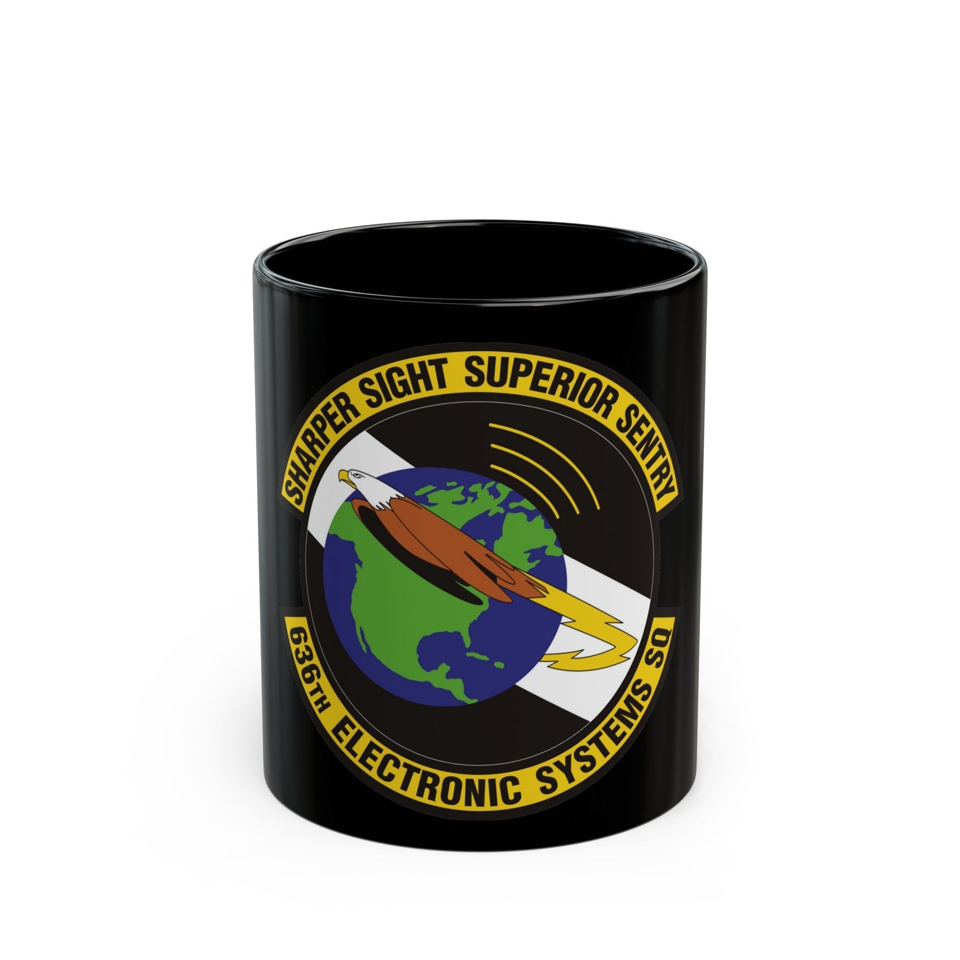 636th Electronic Systems Squadron (U.S. Air Force) Black Coffee Mug-11oz-The Sticker Space