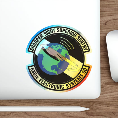 636th Electronic Systems Squadron (U.S. Air Force) Holographic STICKER Die-Cut Vinyl Decal-The Sticker Space