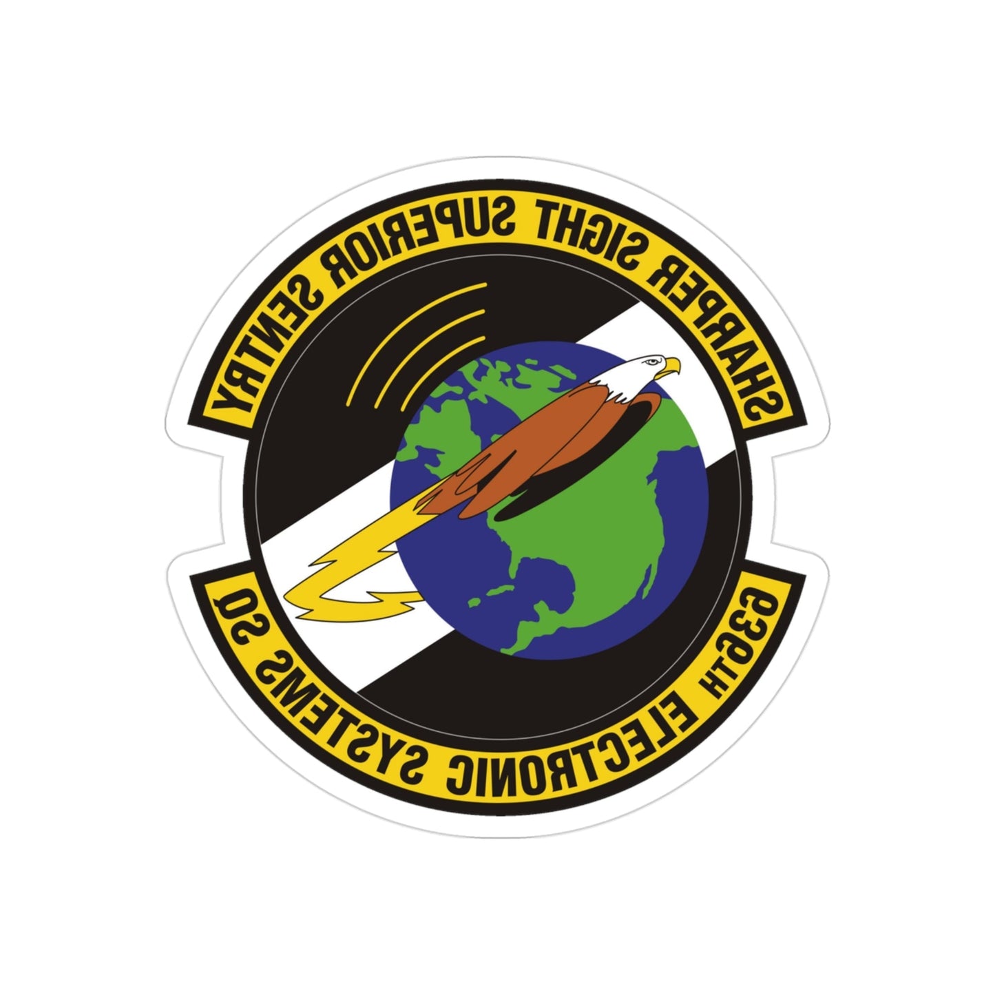 636th Electronic Systems Squadron (U.S. Air Force) REVERSE PRINT Transparent STICKER-3 Inch-The Sticker Space