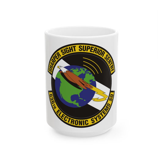 636th Electronic Systems Squadron (U.S. Air Force) White Coffee Mug-15oz-The Sticker Space