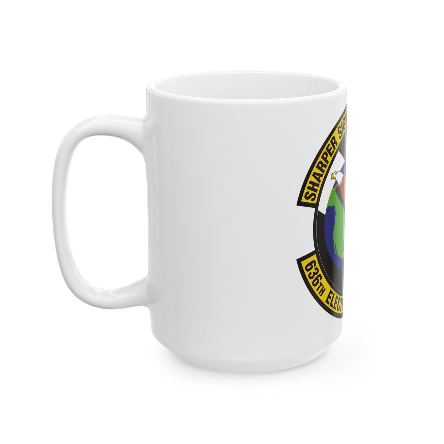 636th Electronic Systems Squadron (U.S. Air Force) White Coffee Mug-The Sticker Space