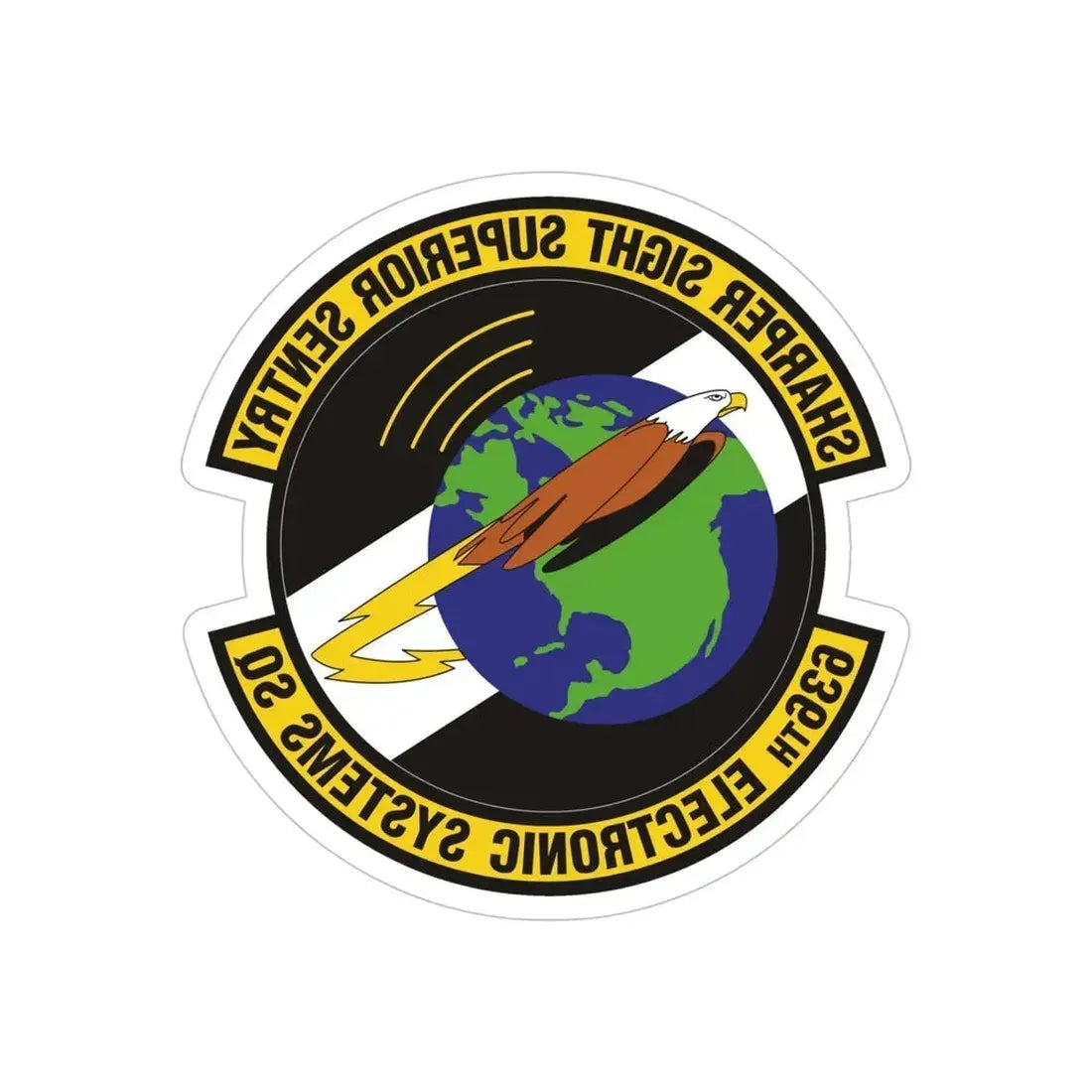636th Electronic Systems Squadron (U.S. Air Force) REVERSE PRINT Transparent Die-Cut STICKER - The Sticker Space