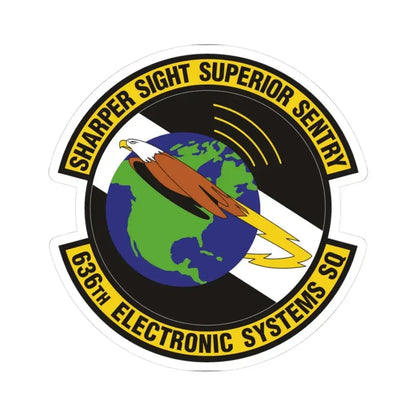 636th Electronic Systems Squadron (U.S. Air Force) STICKER Vinyl Kiss-Cut Decal 3 Inch White - The Sticker Space