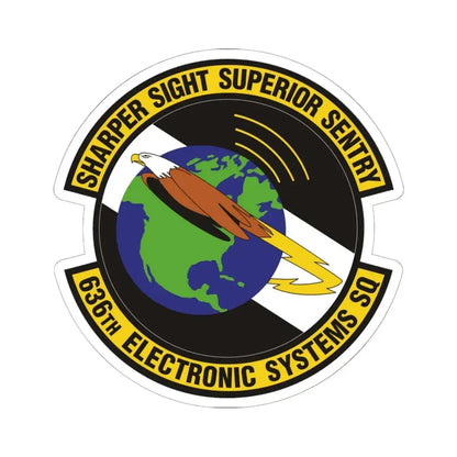 636th Electronic Systems Squadron (U.S. Air Force) STICKER Vinyl Kiss-Cut Decal 6 Inch White - The Sticker Space