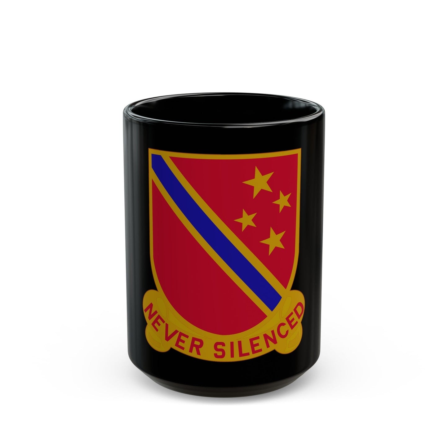 636th Field Artillery Battalion (U.S. Army) Black Coffee Mug-15oz-The Sticker Space