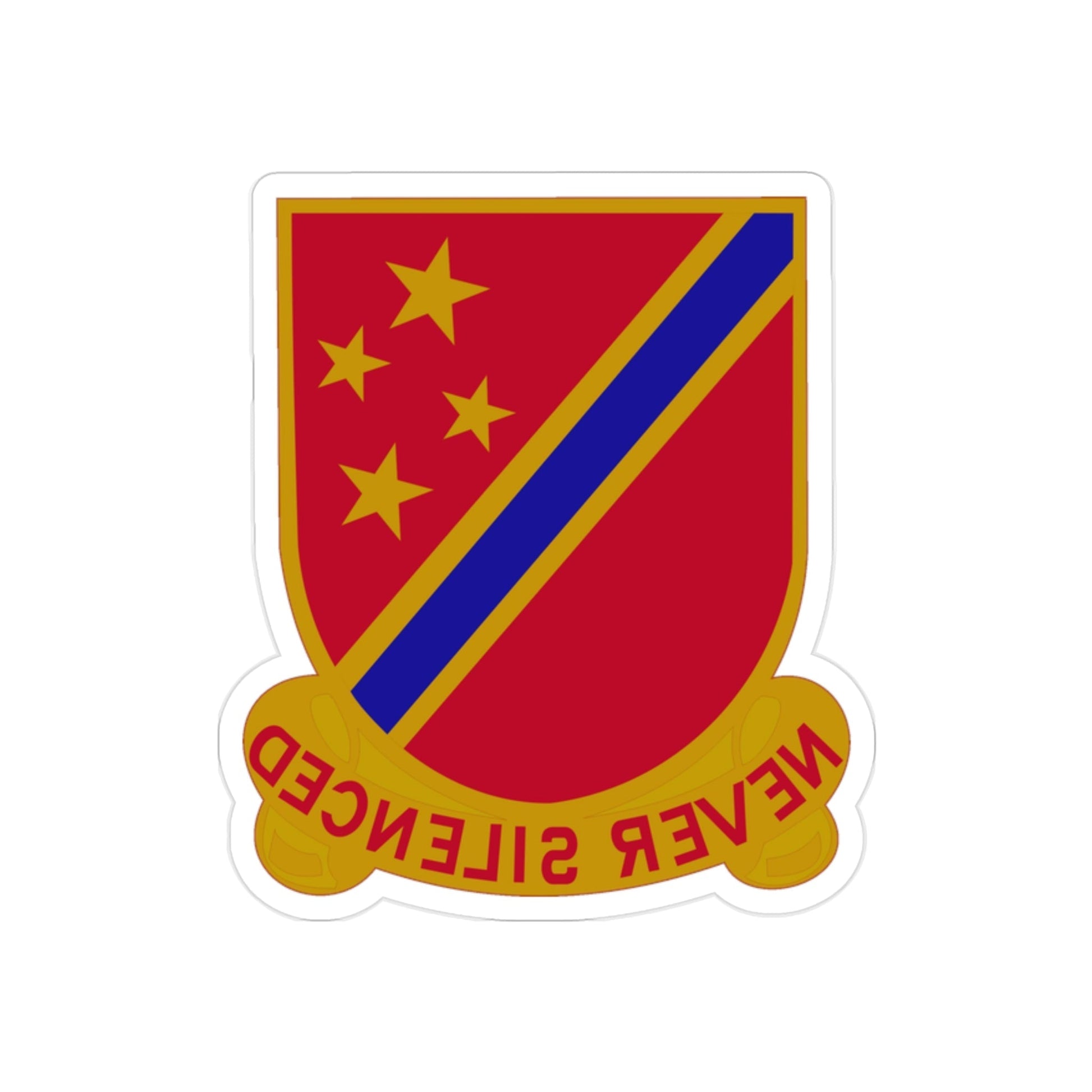 636th Field Artillery Battalion (U.S. Army) REVERSE PRINT Transparent STICKER-2 Inch-The Sticker Space