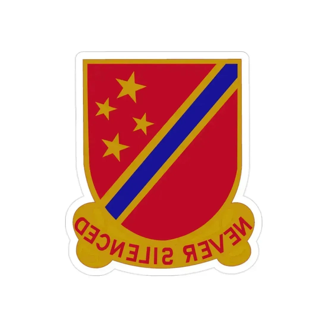 636th Field Artillery Battalion (U.S. Army) REVERSE PRINT Transparent Die-Cut STICKER 2 Inch Die-Cut Transparent - The Sticker Space