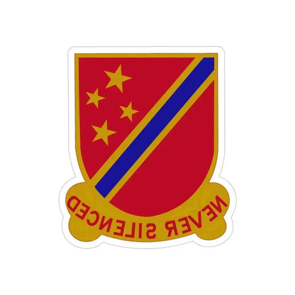 636th Field Artillery Battalion (U.S. Army) REVERSE PRINT Transparent Die-Cut STICKER 5 Inch Die-Cut Transparent - The Sticker Space