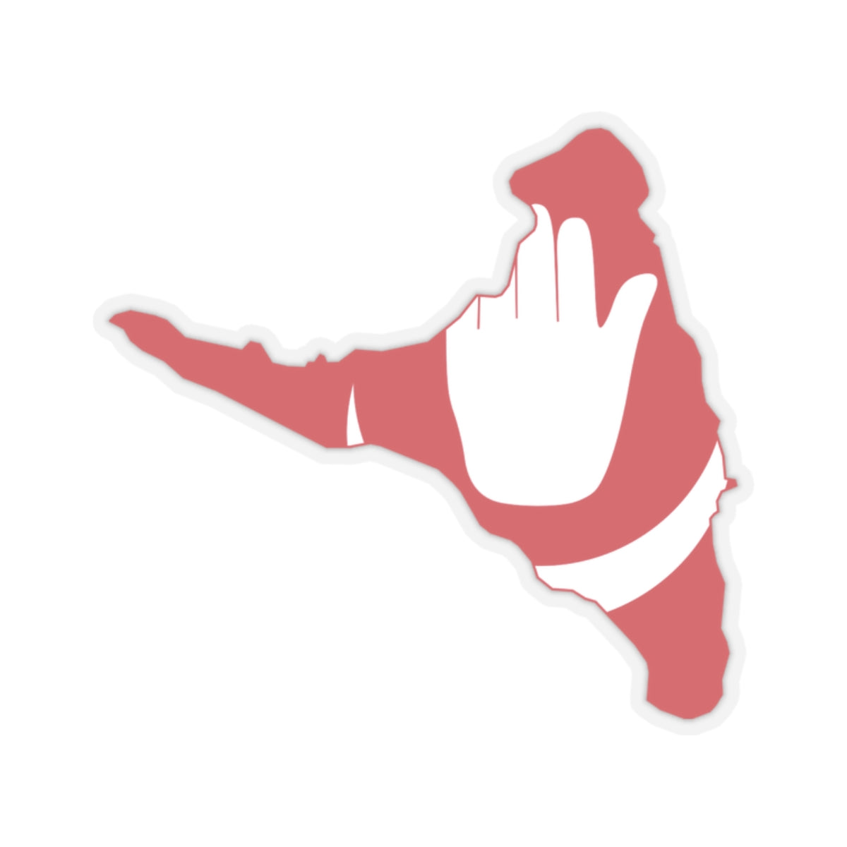 Flag map of Anjouan (Comoros) STICKER Vinyl Kiss-Cut Decal