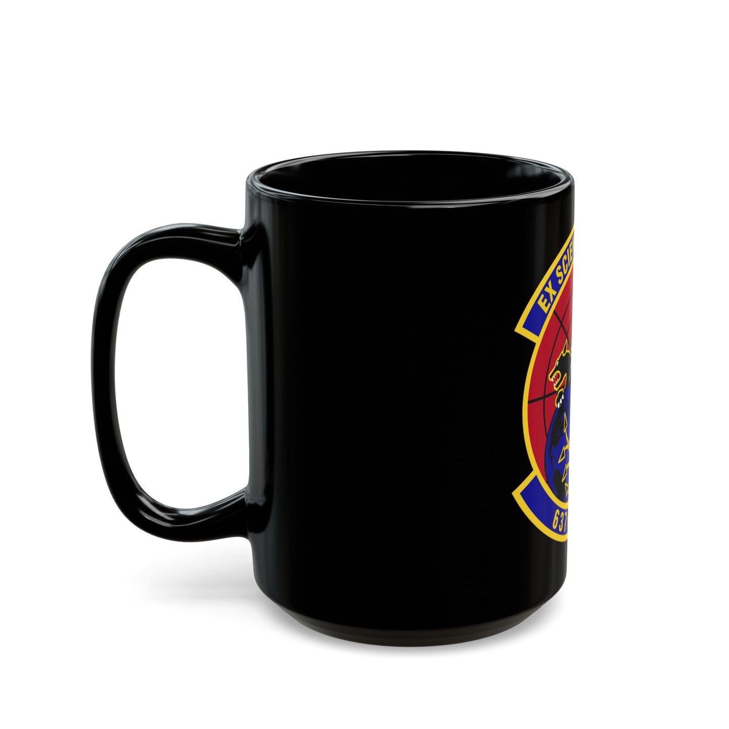 637th Electronic Systems Squadron (U.S. Air Force) Black Coffee Mug-The Sticker Space