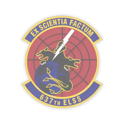 637th Electronic Systems Squadron (U.S. Air Force) STICKER Vinyl Kiss-Cut Decal 3 Inch Transparent - The Sticker Space