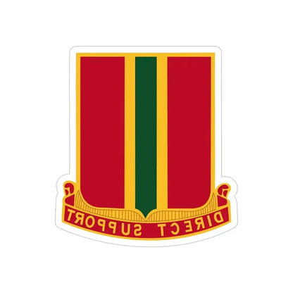 637th Field Artillery Battalion (U.S. Army) REVERSE PRINT Transparent Die-Cut STICKER 5 Inch Die-Cut Transparent - The Sticker Space