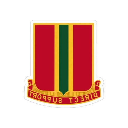 637th Field Artillery Battalion (U.S. Army) REVERSE PRINT Transparent Die-Cut STICKER - The Sticker Space