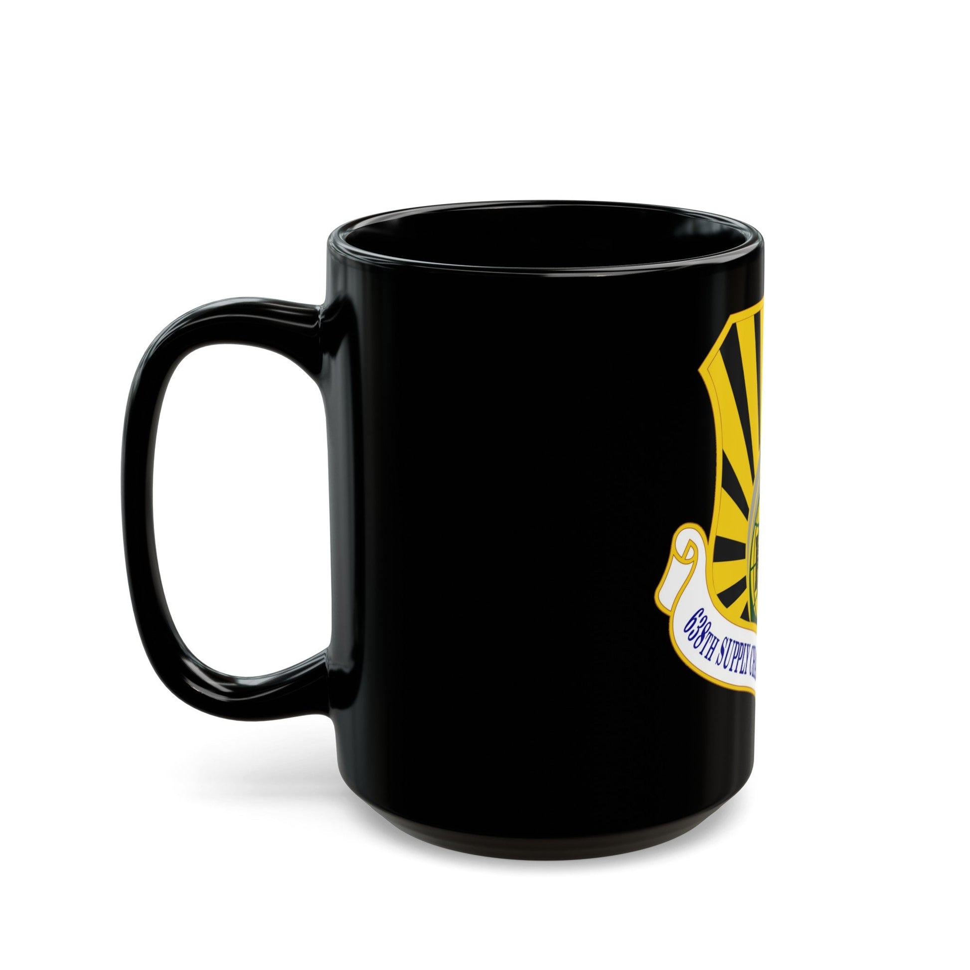 638 Supply Chain Management Group AFMC (U.S. Air Force) Black Coffee Mug-The Sticker Space