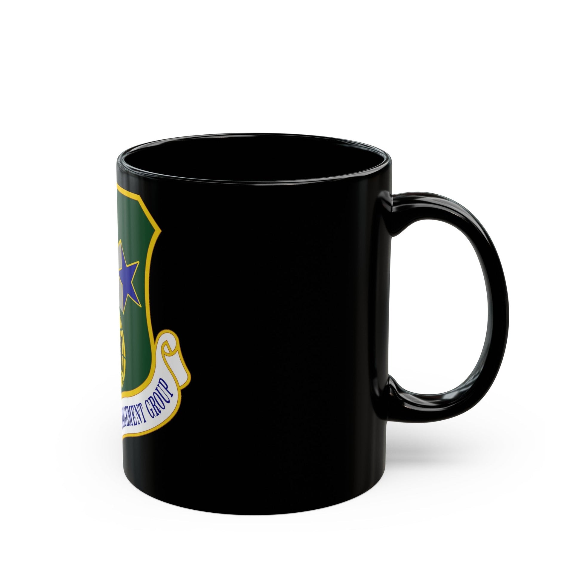 638 Supply Chain Management Group AFMC (U.S. Air Force) Black Coffee Mug-The Sticker Space