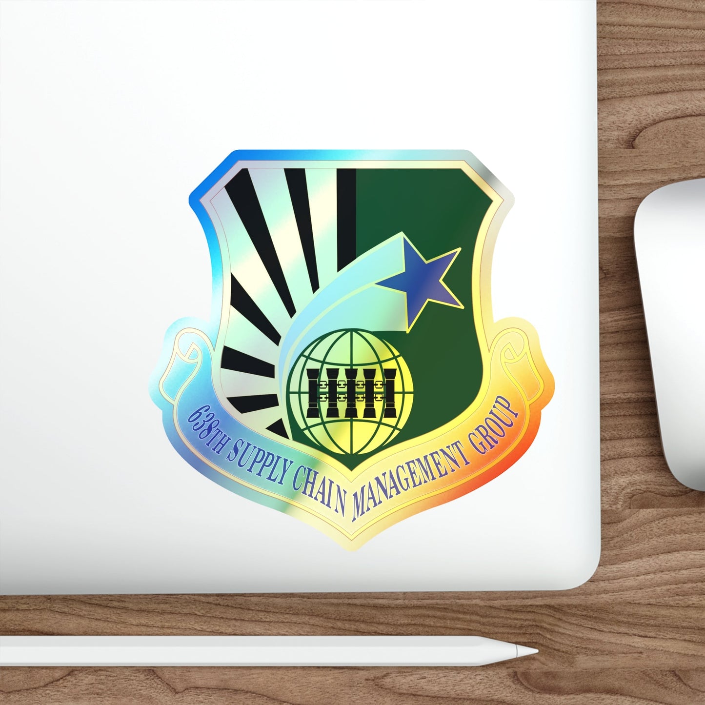 638 Supply Chain Management Group AFMC (U.S. Air Force) Holographic STICKER Die-Cut Vinyl Decal-The Sticker Space