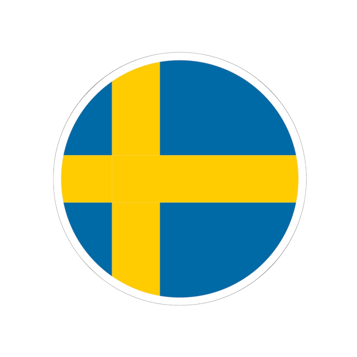 Sweden flag orb icon (Sweden) STICKER Vinyl Kiss-Cut Decal