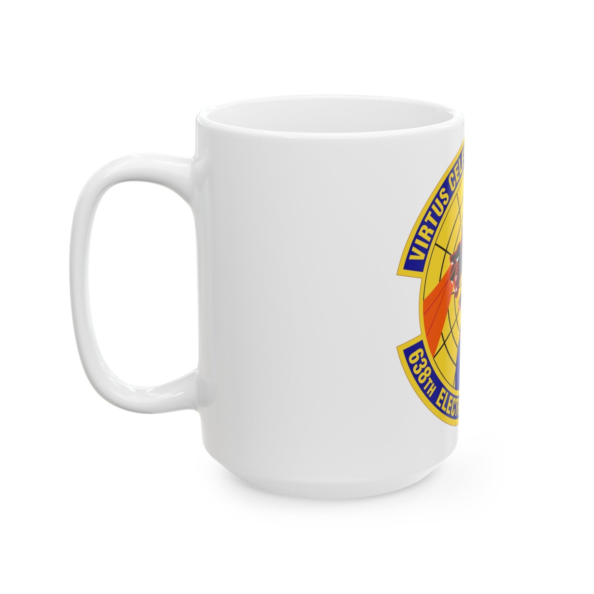 638th Electronic Systems Squadron (U.S. Air Force) White Coffee Mug-The Sticker Space