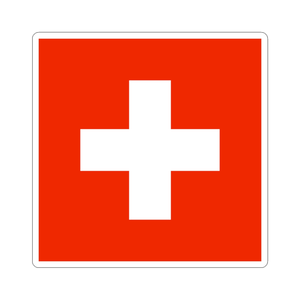 Flag of Switzerland WFB 2000 (Switzerland) STICKER Vinyl Kiss-Cut Decal