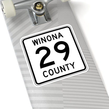 Winona County Route 29 MN (Minnesota) (Road Sign) STICKER Vinyl Kiss-Cut Decal