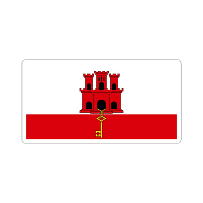 Flag of Gibraltar (United Kingdom) STICKER Vinyl Kiss-Cut Decal