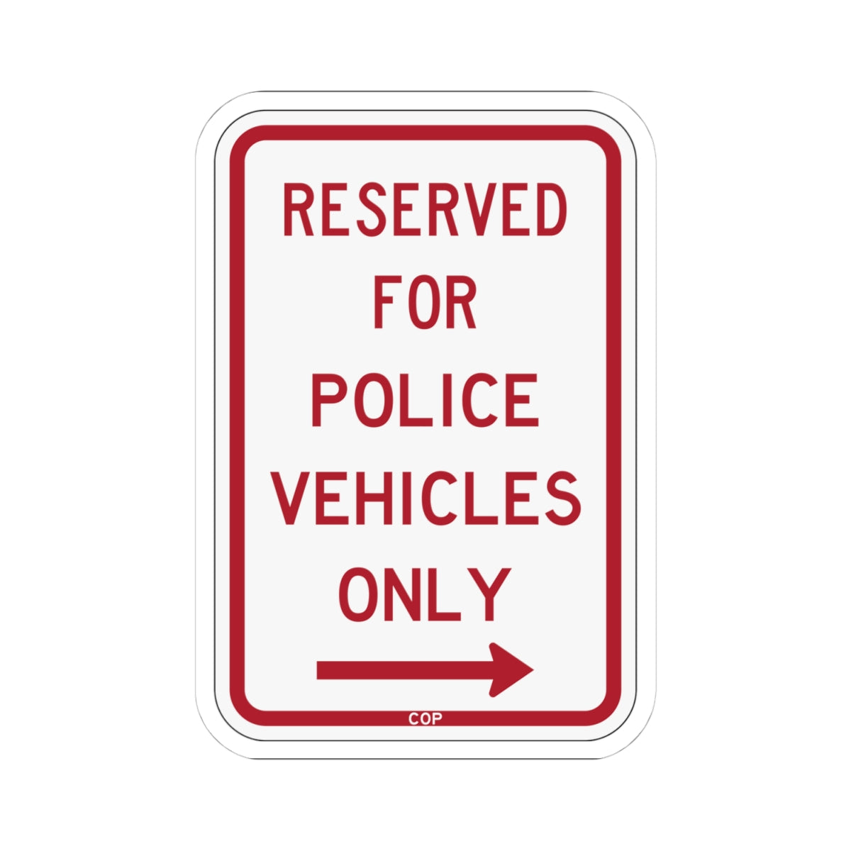 PBOT Road sign P4040R (Oregon) (Road Sign) STICKER Vinyl Kiss-Cut Decal