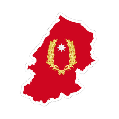 Flag map of the Province of Campobasso (Italy) STICKER Vinyl Kiss-Cut Decal