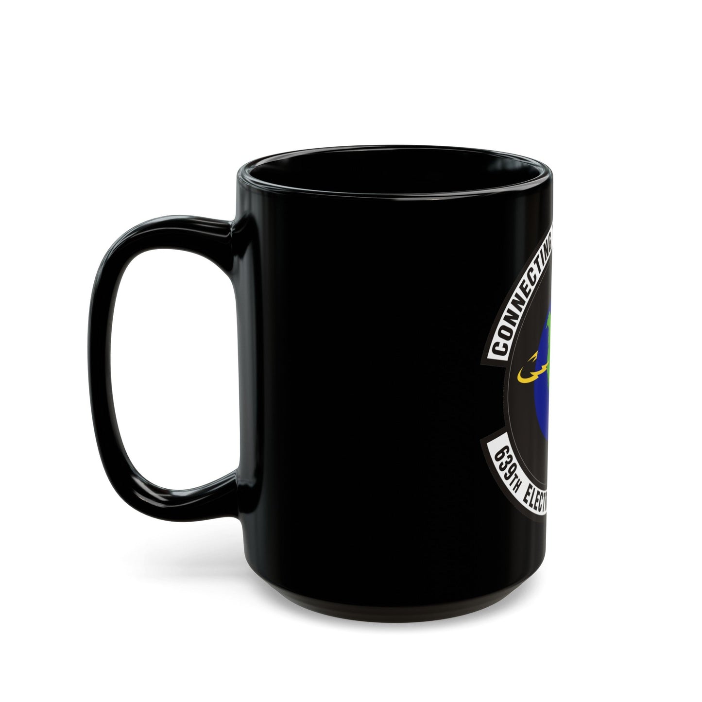 639th Electronic Systems Squadron (U.S. Air Force) Black Coffee Mug-The Sticker Space