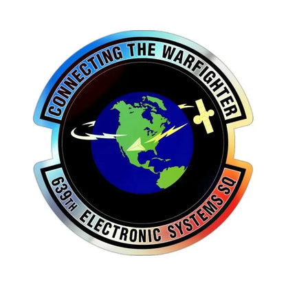 639th Electronic Systems Squadron (U.S. Air Force) Holographic STICKER Die-Cut Vinyl Decal 2 Inch Holographic - The Sticker Space