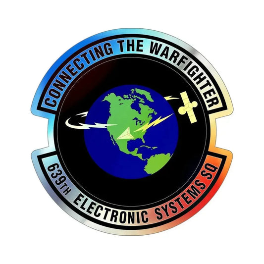 639th Electronic Systems Squadron (U.S. Air Force) Holographic STICKER Die-Cut Vinyl Decal 6 Inch Holographic - The Sticker Space