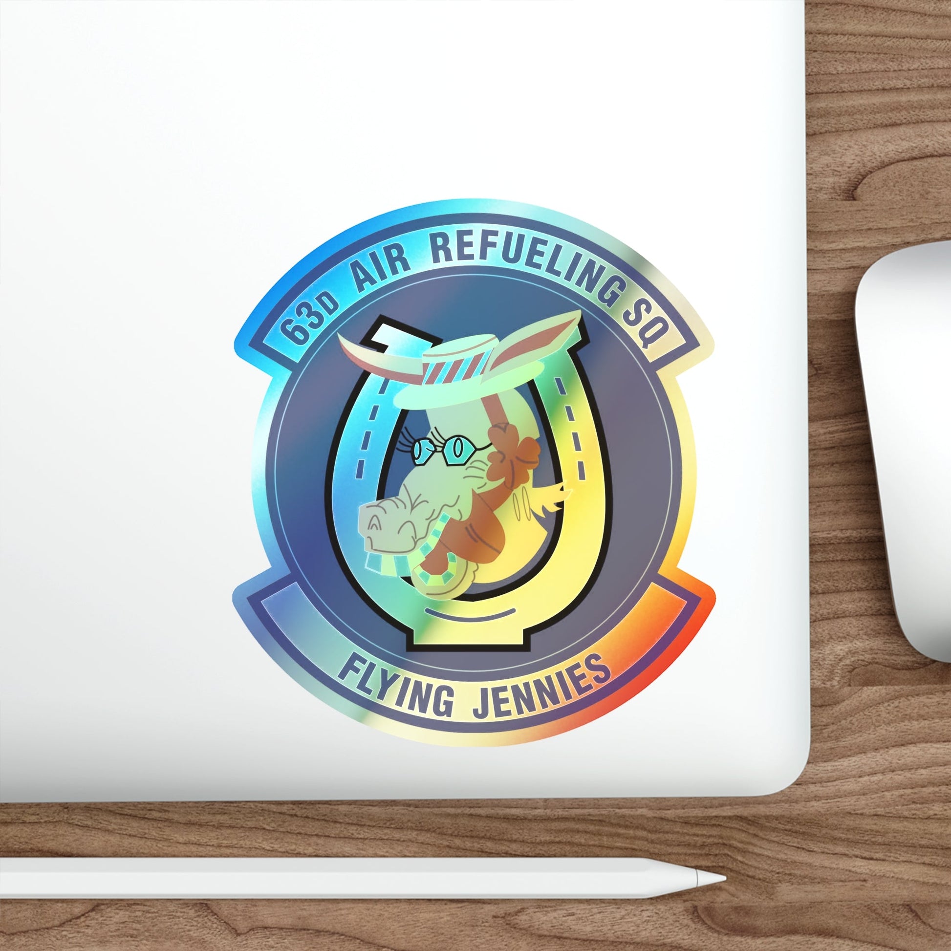 63d Air Refueling Squadron (U.S. Air Force) Holographic STICKER Die-Cut Vinyl Decal-The Sticker Space