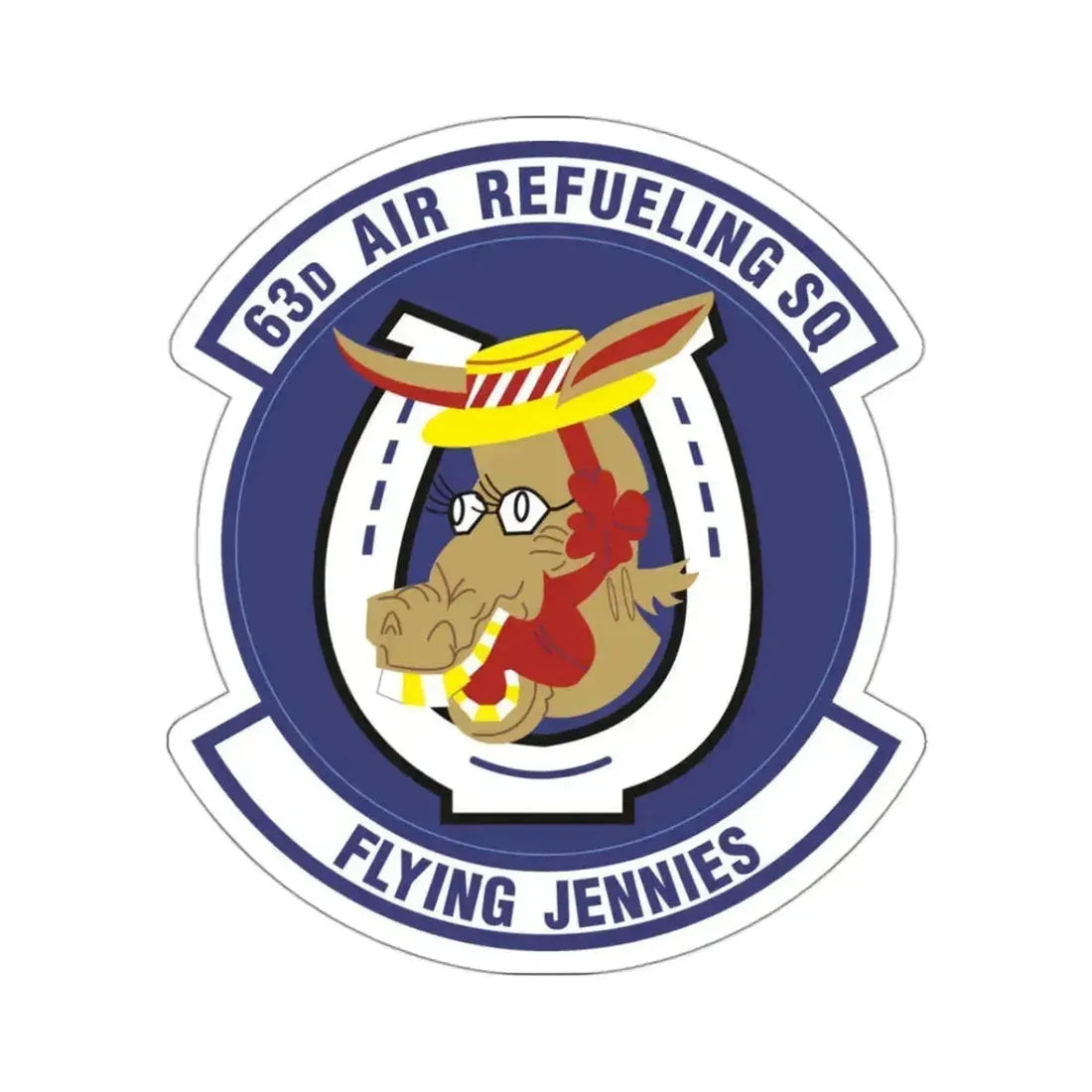 63d Air Refueling Squadron (U.S. Air Force) STICKER Vinyl Kiss-Cut Decal 3 Inch White - The Sticker Space