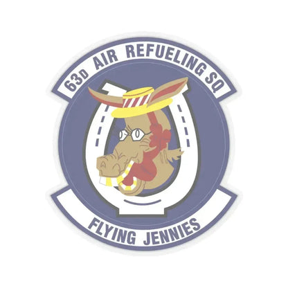 63d Air Refueling Squadron (U.S. Air Force) STICKER Vinyl Kiss-Cut Decal 4 Inch Transparent - The Sticker Space