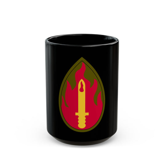 63rd Infantry Division SSI (U.S. Army) Black Coffee Mug-15oz-The Sticker Space