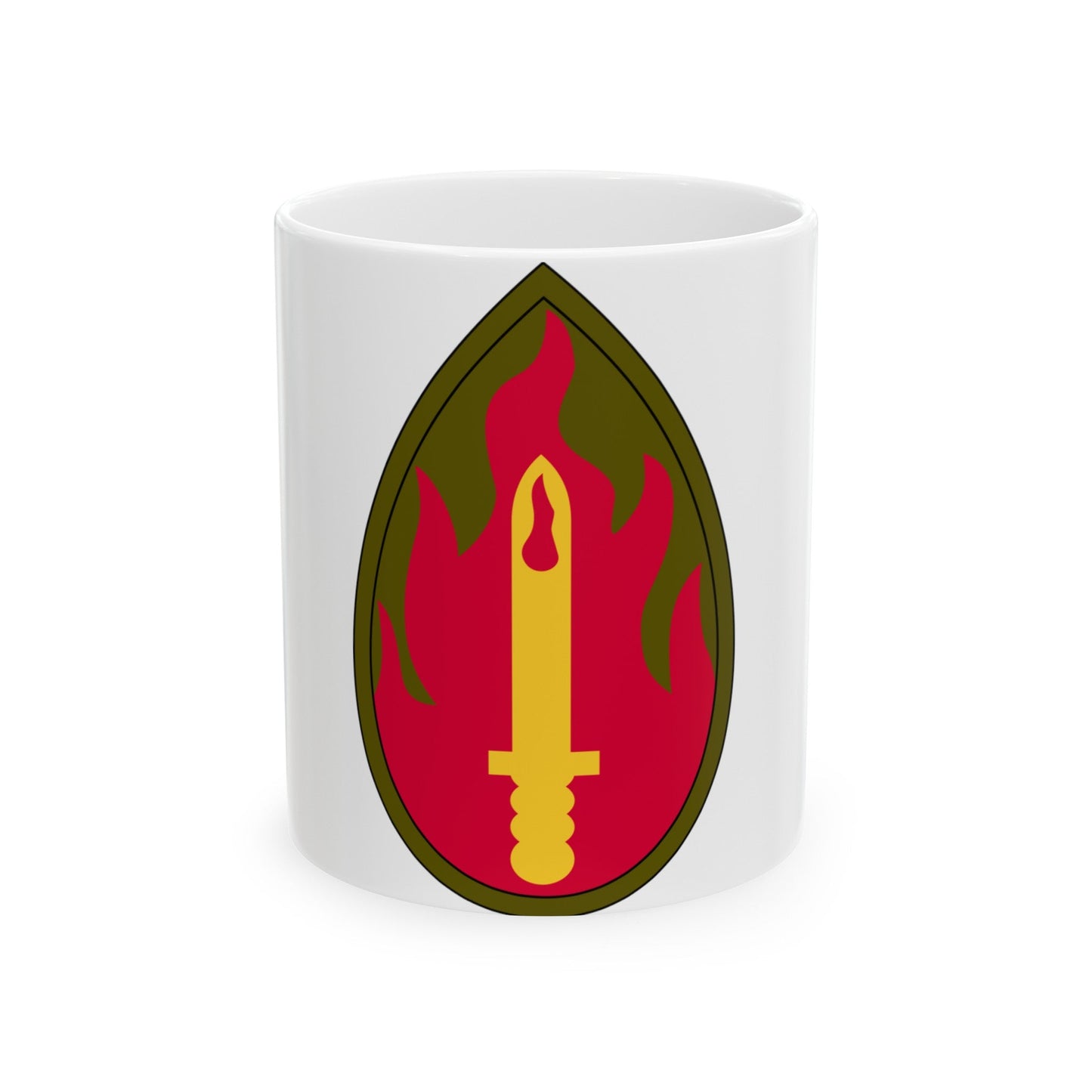 63rd Infantry Division SSI (U.S. Army) White Coffee Mug-11oz-The Sticker Space