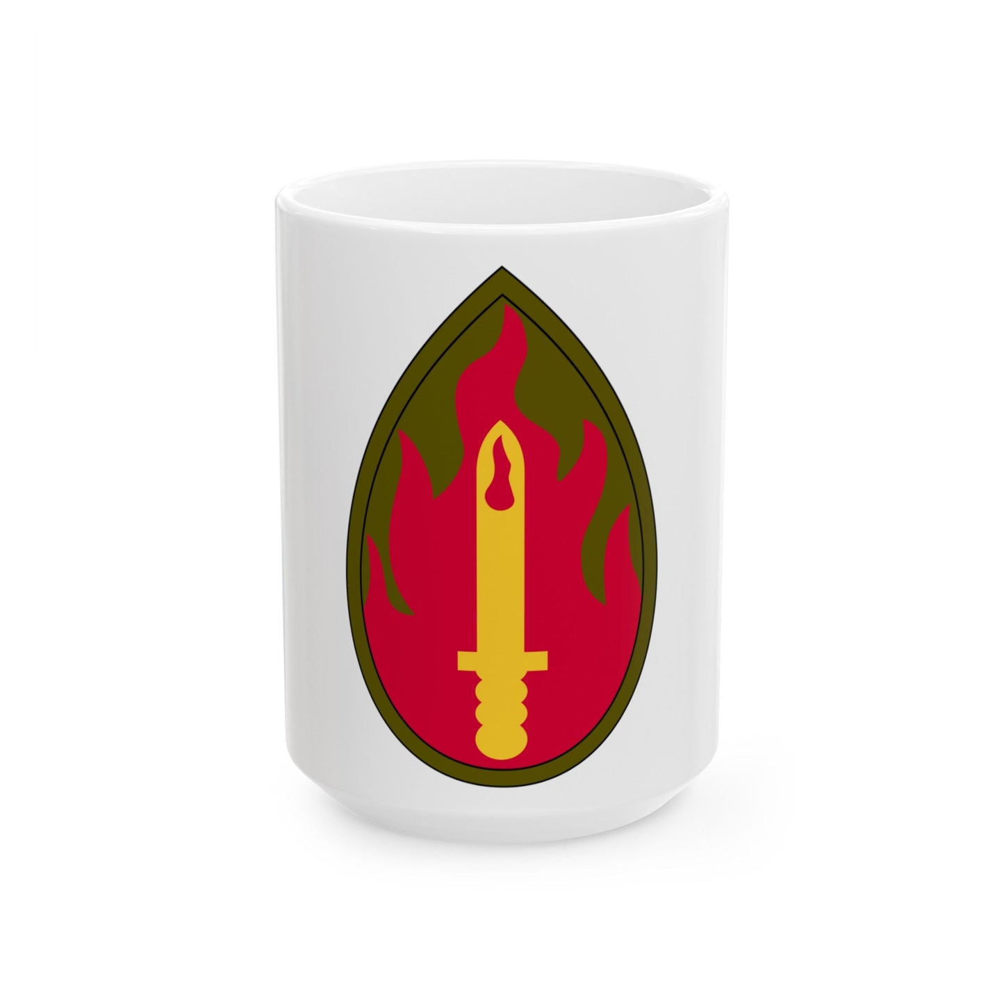 63rd Infantry Division SSI (U.S. Army) White Coffee Mug-15oz-The Sticker Space