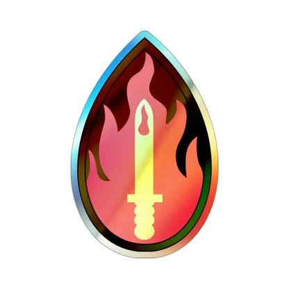 63rd Infantry Division SSI (U.S. Army) Holographic STICKER Die-Cut Vinyl Decal 3 Inch Holographic - The Sticker Space
