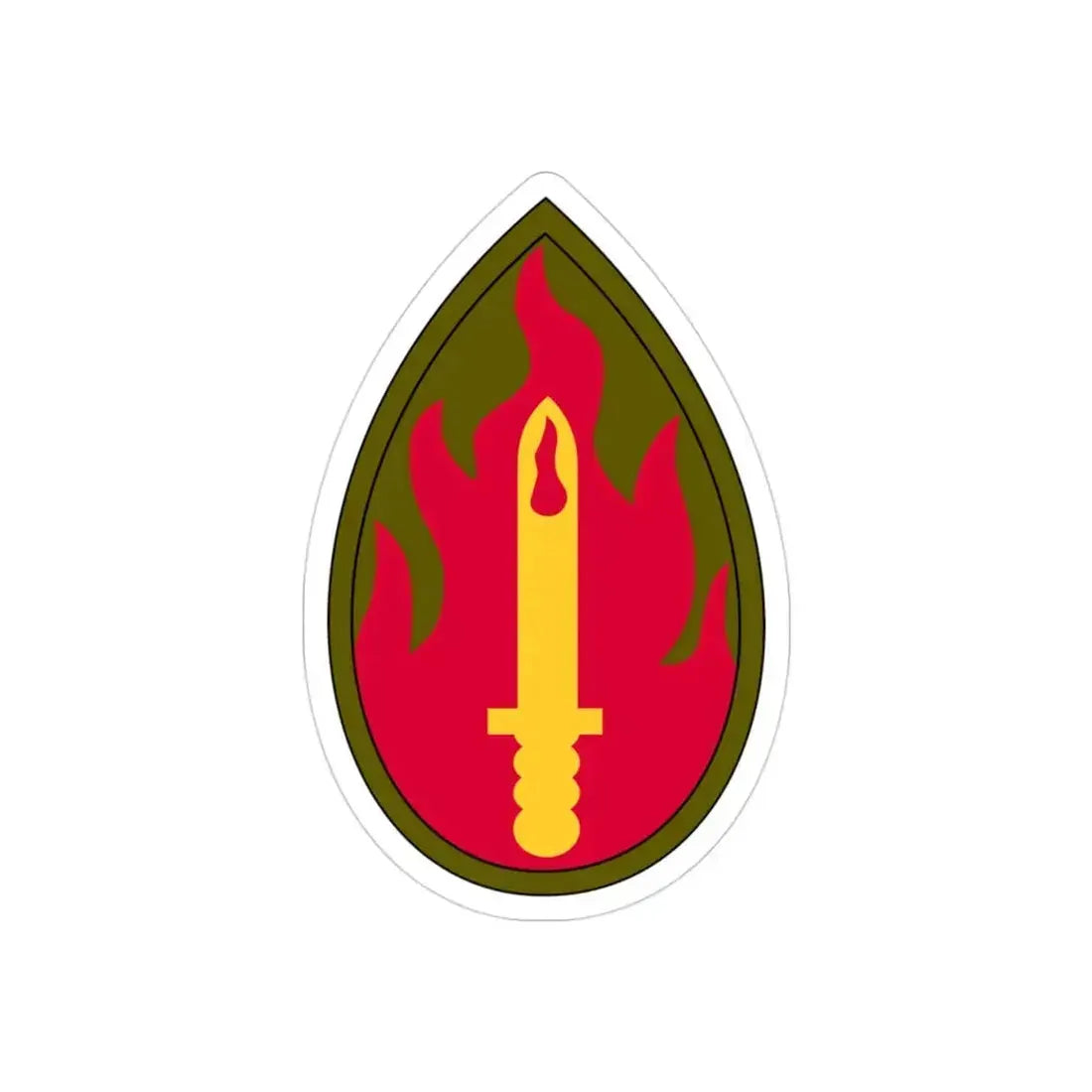 63rd Infantry Division SSI (U.S. Army) REVERSE PRINT Transparent Die-Cut STICKER 3 Inch Die-Cut Transparent - The Sticker Space