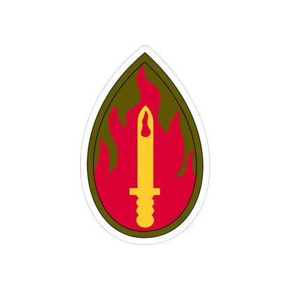 63rd Infantry Division SSI (U.S. Army) REVERSE PRINT Transparent Die-Cut STICKER 3 Inch Die-Cut Transparent - The Sticker Space