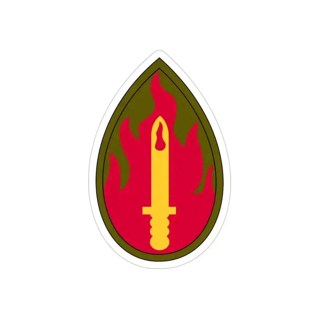 63rd Infantry Division SSI (U.S. Army) REVERSE PRINT Transparent Die-Cut STICKER 4 Inch Die-Cut Transparent - The Sticker Space