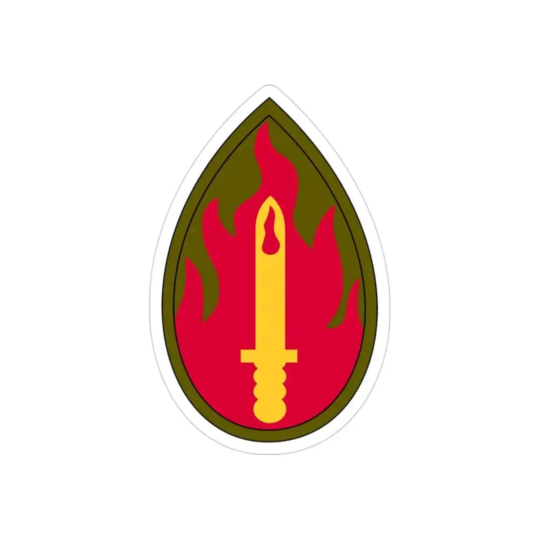63rd Infantry Division SSI (U.S. Army) REVERSE PRINT Transparent Die-Cut STICKER - The Sticker Space