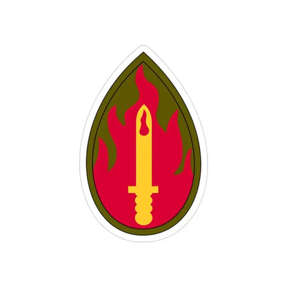 63rd Infantry Division SSI (U.S. Army) REVERSE PRINT Transparent Die-Cut STICKER - The Sticker Space
