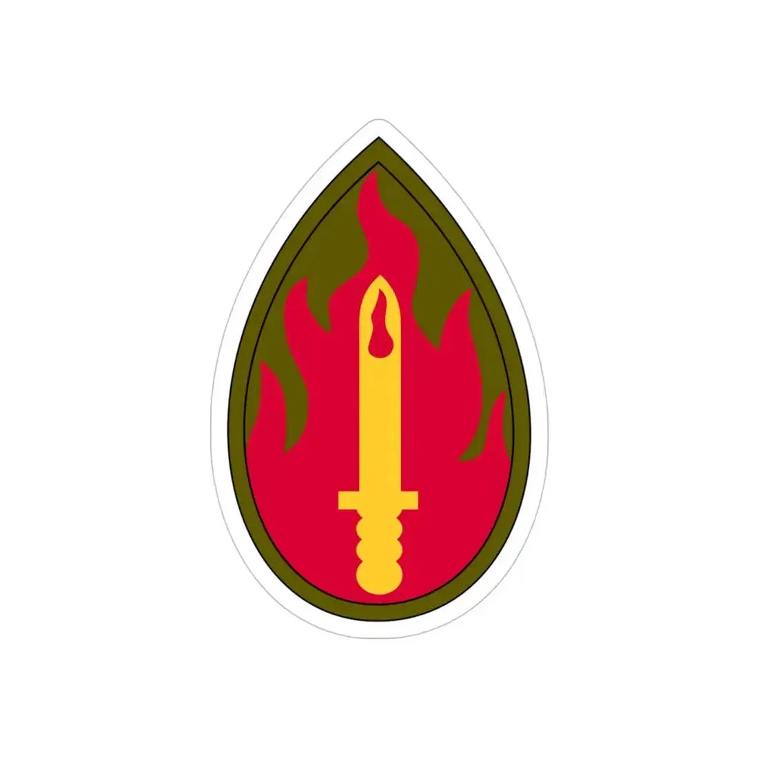 63rd Infantry Division SSI (U.S. Army) REVERSE PRINT Transparent Die-Cut STICKER - The Sticker Space