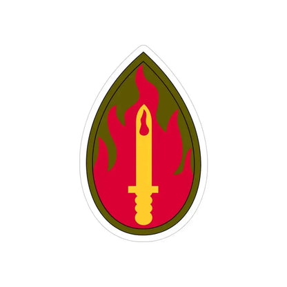 63rd Infantry Division SSI (U.S. Army) REVERSE PRINT Transparent Die-Cut STICKER - The Sticker Space