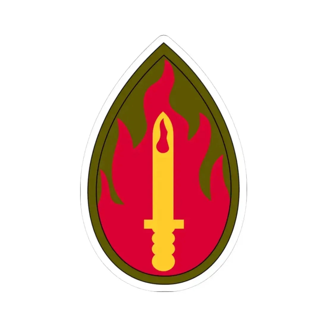 63rd Infantry Division SSI (U.S. Army) STICKER Vinyl Kiss-Cut Decal 3 Inch White - The Sticker Space