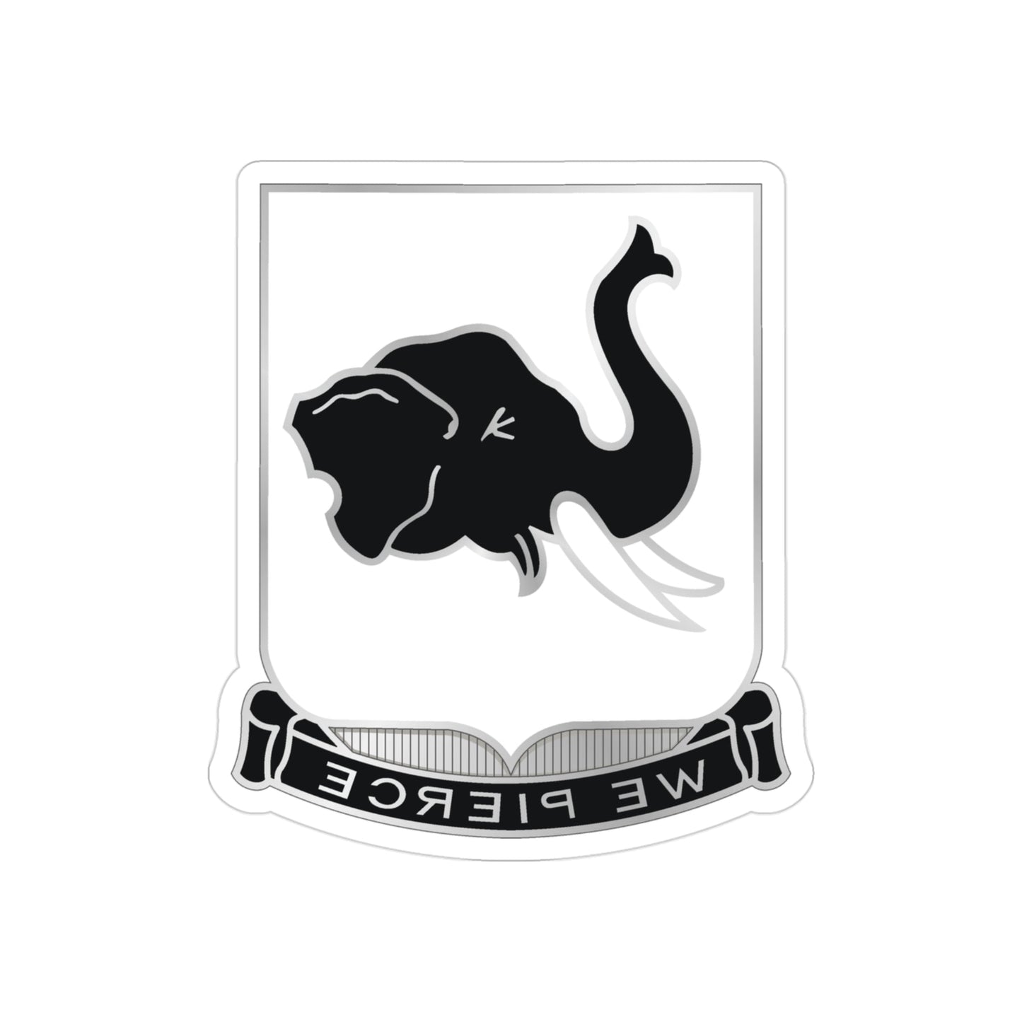 64 Armor Regiment (U.S. Army) REVERSE PRINT Transparent STICKER-3" × 3"-The Sticker Space