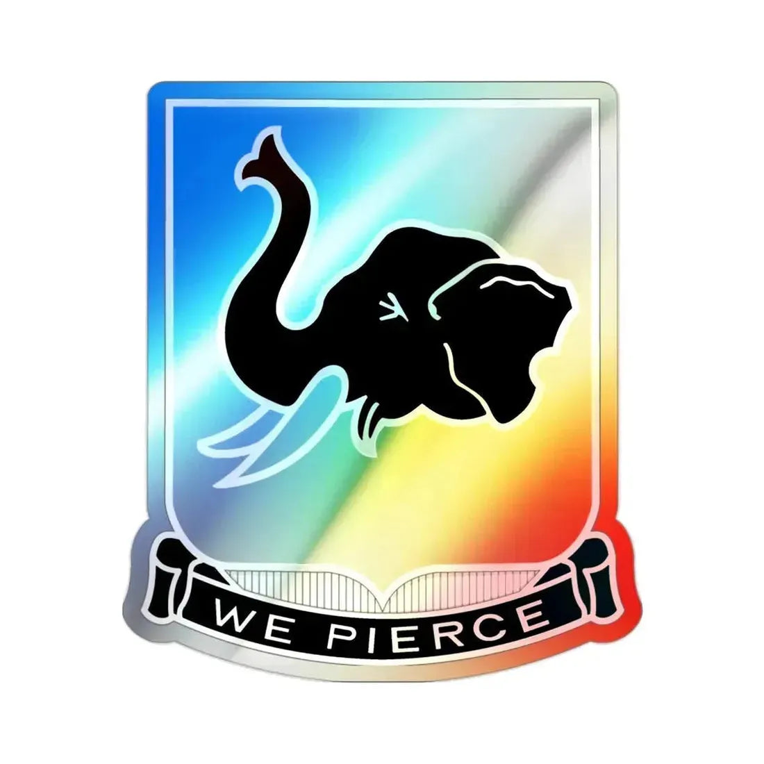64 Armor Regiment (U.S. Army) Holographic STICKER Die-Cut Vinyl Decal 2 Inch Holographic - The Sticker Space