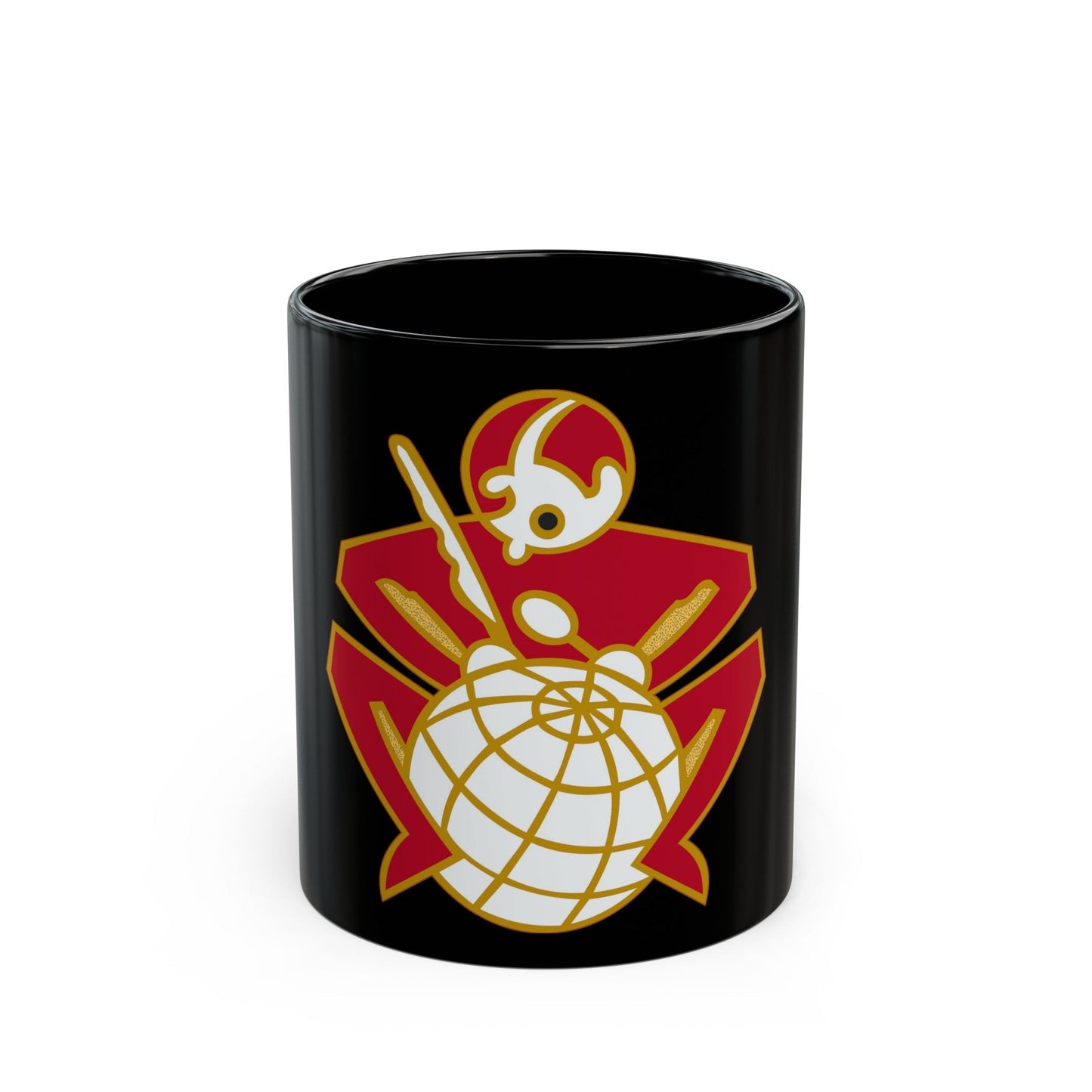 64 Engineer Battalion (U.S. Army) Black Coffee Mug-11oz-The Sticker Space