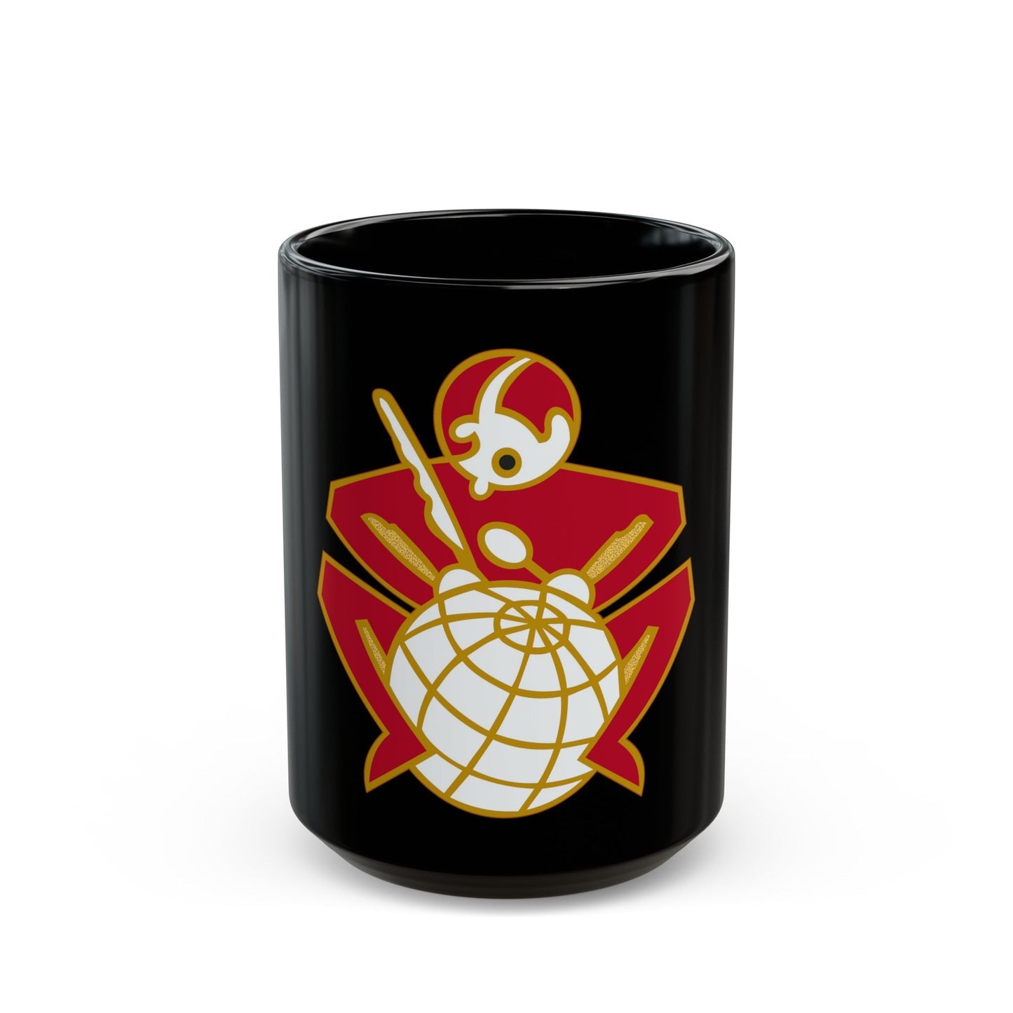 64 Engineer Battalion (U.S. Army) Black Coffee Mug-15oz-The Sticker Space